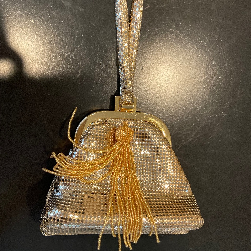 Talbots Gold Mesh Wrist Bag
